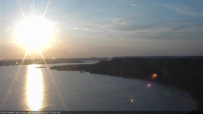 Lake Travis webcam, August 2, 2019 6:55 PM CT