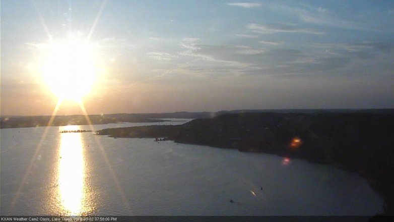 Lake Travis webcam, August 2, 2019 7:00 PM CT