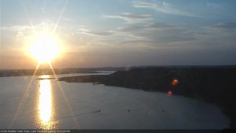 Lake Travis webcam, August 2, 2019 7:05 PM CT