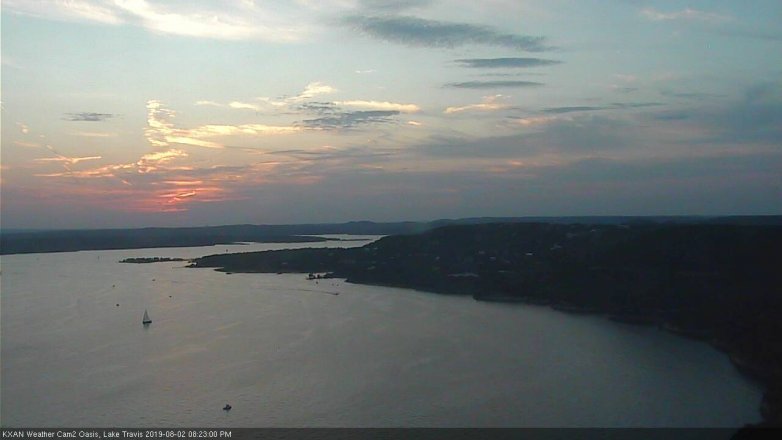 Lake Travis webcam, August 2, 2019 7:25 PM CT