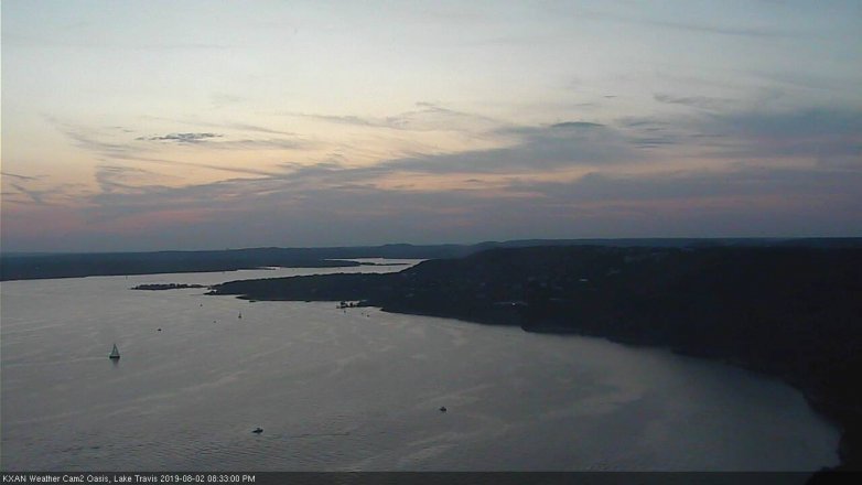 Lake Travis webcam, August 2, 2019 7:35 PM CT