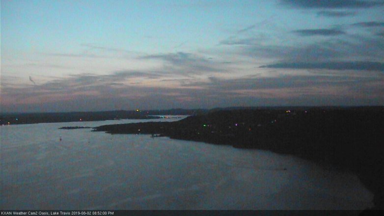 Lake Travis webcam, August 2, 2019 7:55 PM CT