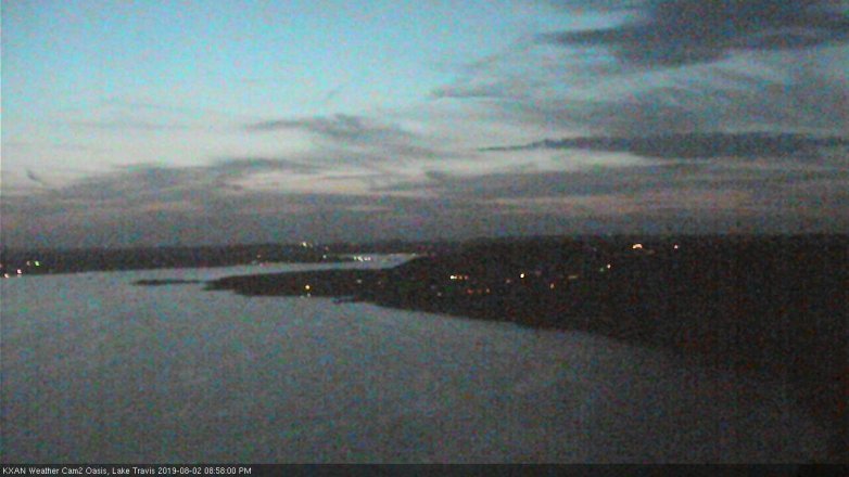 Lake Travis webcam, August 2, 2019 8:00 PM CT