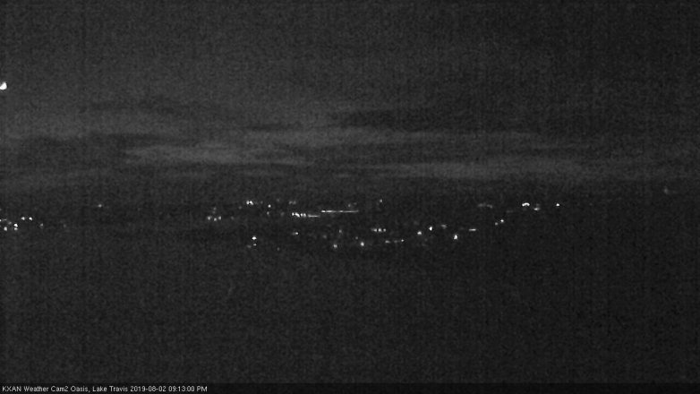 Lake Travis webcam, August 2, 2019 8:15 PM CT