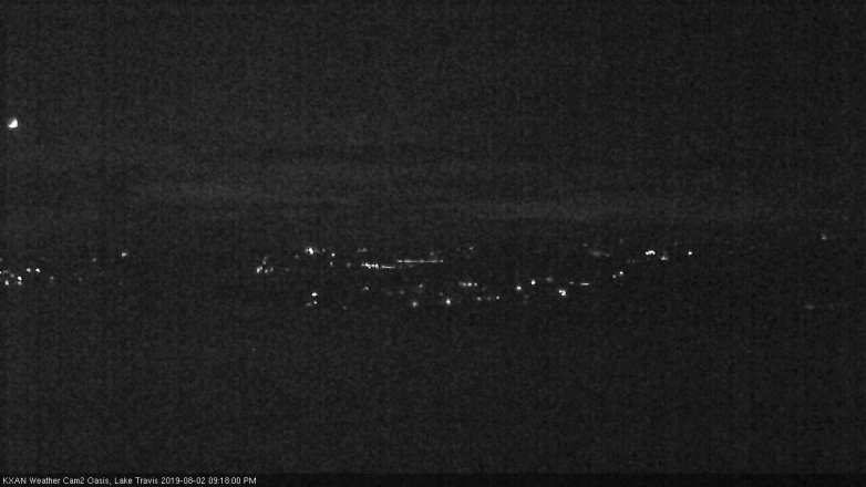 Lake Travis webcam, August 2, 2019 8:20 PM CT