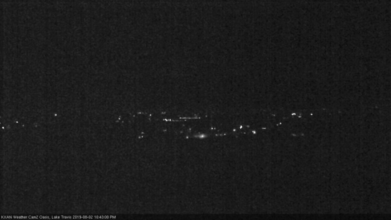 Lake Travis webcam, August 2, 2019 9:45 PM CT