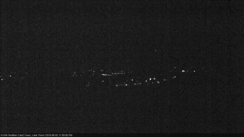 Lake Travis webcam, August 2, 2019 11:00 PM CT