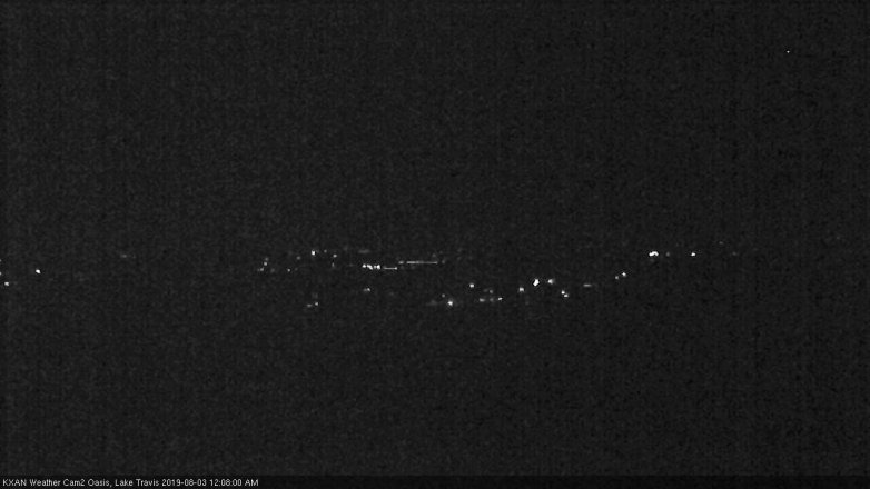 Lake Travis webcam, August 2, 2019 11:10 PM CT