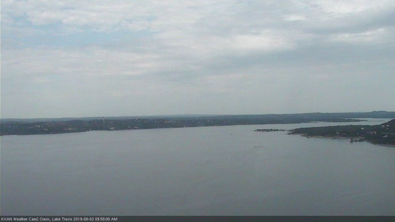 Lake Travis webcam, August 3, 2019 9:00 AM CT