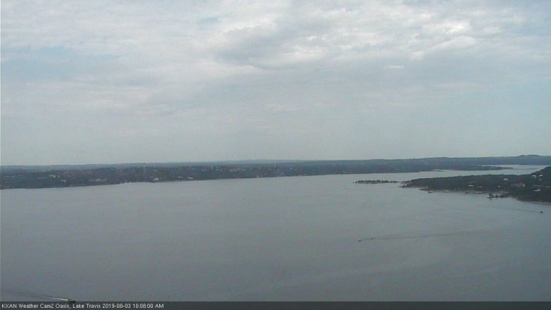 Lake Travis webcam, August 3, 2019 9:10 AM CT