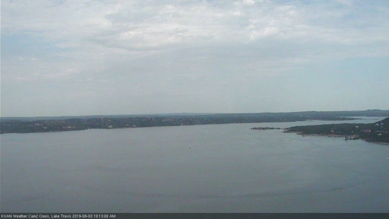 Lake Travis webcam, August 3, 2019 9:15 AM CT