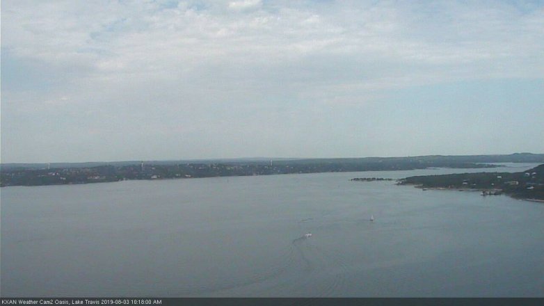 Lake Travis webcam, August 3, 2019 9:20 AM CT