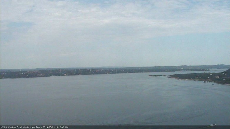 Lake Travis webcam, August 3, 2019 9:25 AM CT