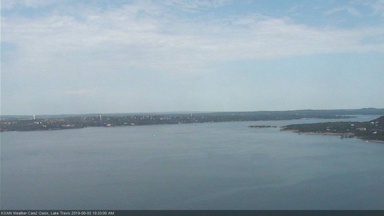 Lake Travis webcam, August 3, 2019 9:35 AM CT