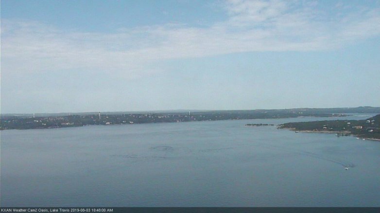 Lake Travis webcam, August 3, 2019 9:50 AM CT