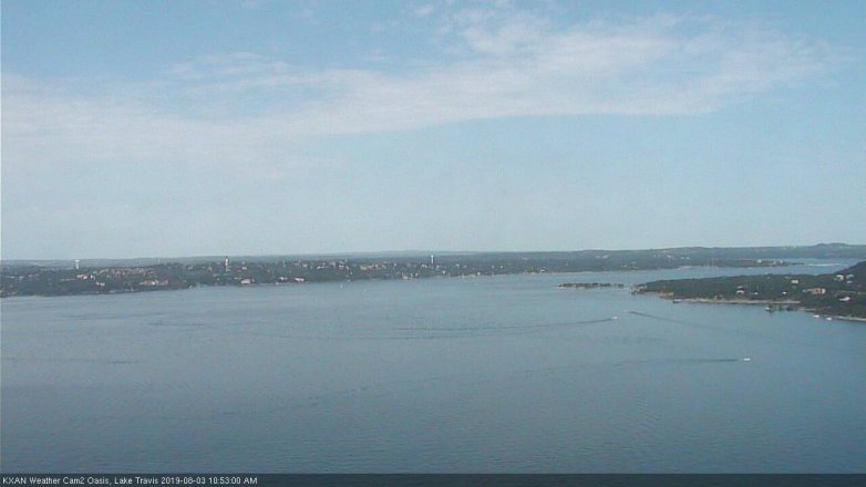 Lake Travis webcam, August 3, 2019 9:55 AM CT