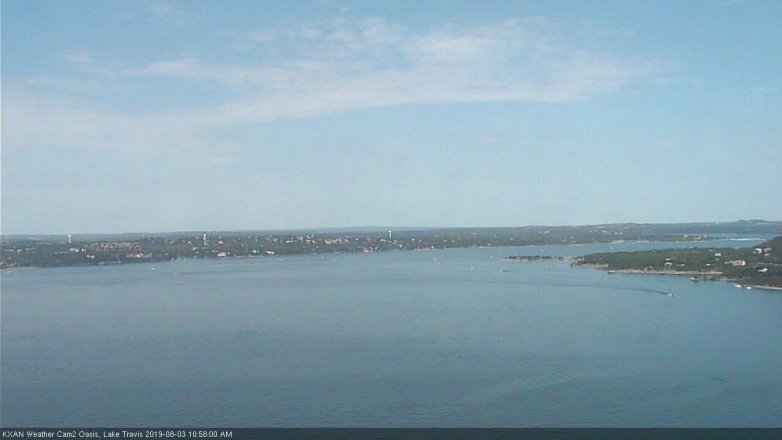 Lake Travis webcam, August 3, 2019 10:00 AM CT