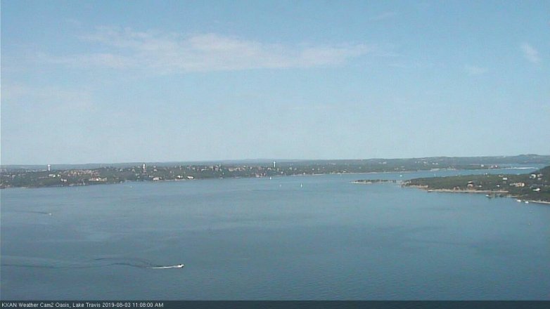 Lake Travis webcam, August 3, 2019 10:10 AM CT