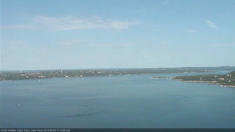 Lake Travis webcam, August 3, 2019 10:15 AM CT