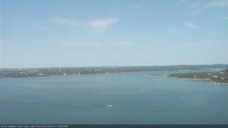 Lake Travis webcam, August 3, 2019 10:20 AM CT