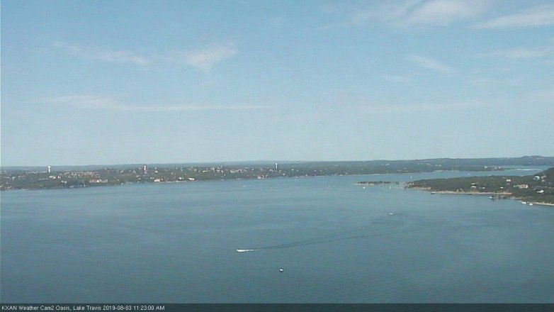 Lake Travis webcam, August 3, 2019 10:25 AM CT