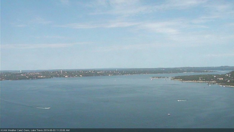 Lake Travis webcam, August 3, 2019 10:35 AM CT