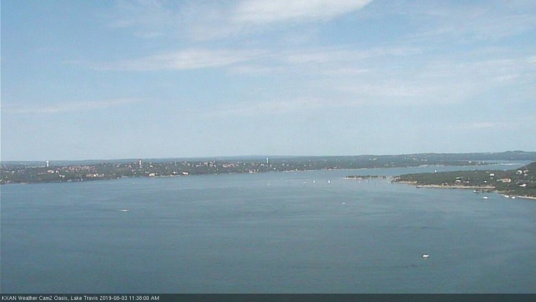 Lake Travis webcam, August 3, 2019 10:40 AM CT
