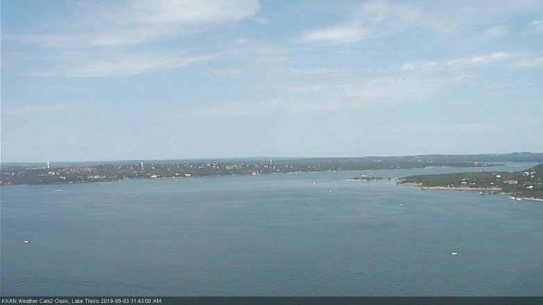 Lake Travis webcam, August 3, 2019 10:45 AM CT