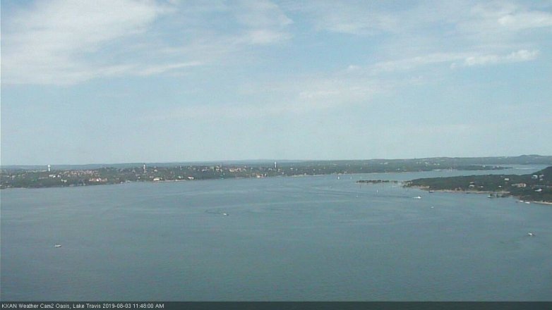 Lake Travis webcam, August 3, 2019 10:50 AM CT