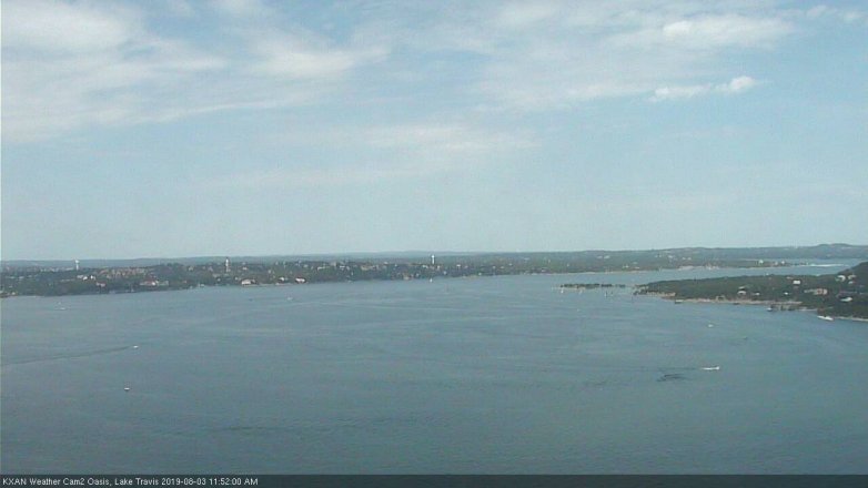 Lake Travis webcam, August 3, 2019 10:55 AM CT