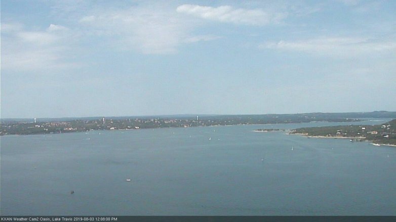 Lake Travis webcam, August 3, 2019 11:10 AM CT
