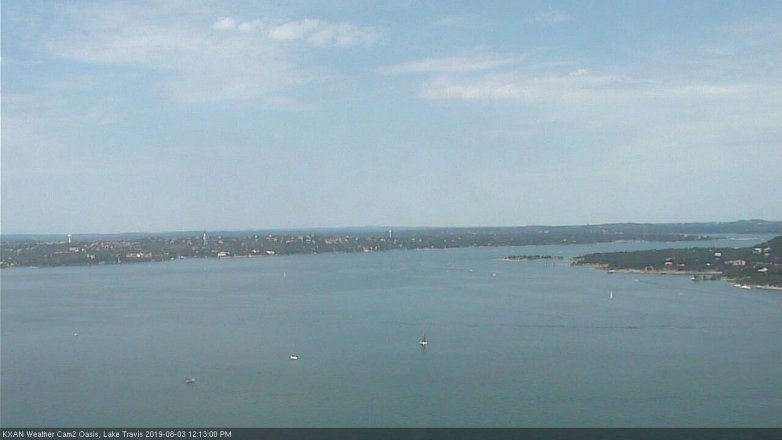 Lake Travis webcam, August 3, 2019 11:15 AM CT