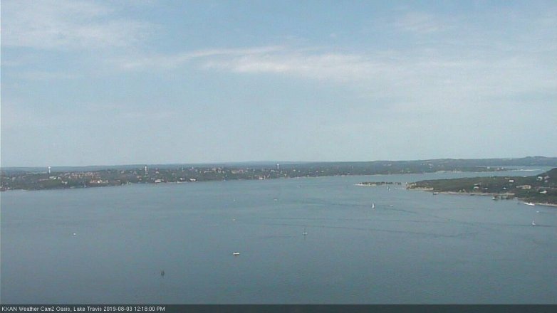 Lake Travis webcam, August 3, 2019 11:20 AM CT