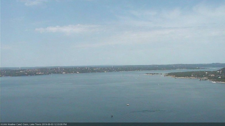 Lake Travis webcam, August 3, 2019 11:35 AM CT