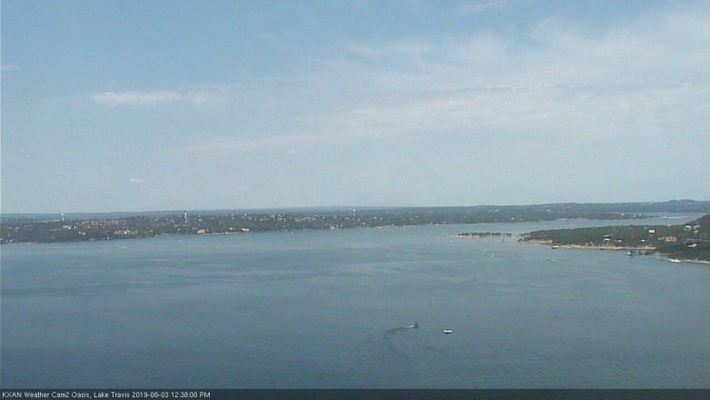 Lake Travis webcam, August 3, 2019 11:40 AM CT
