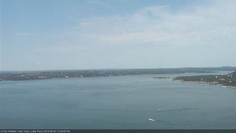 Lake Travis webcam, August 3, 2019 11:45 AM CT