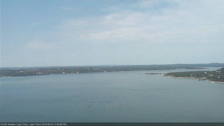 Lake Travis webcam, August 3, 2019 11:50 AM CT