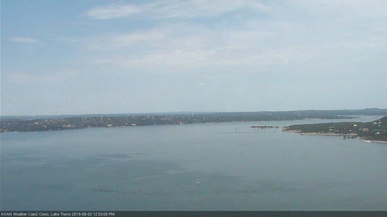 Lake Travis webcam, August 3, 2019 11:55 AM CT