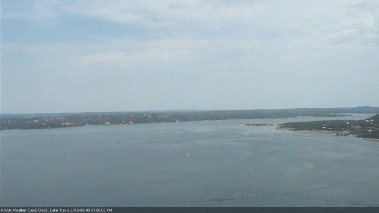 Lake Travis webcam, August 3, 2019 12:10 PM CT