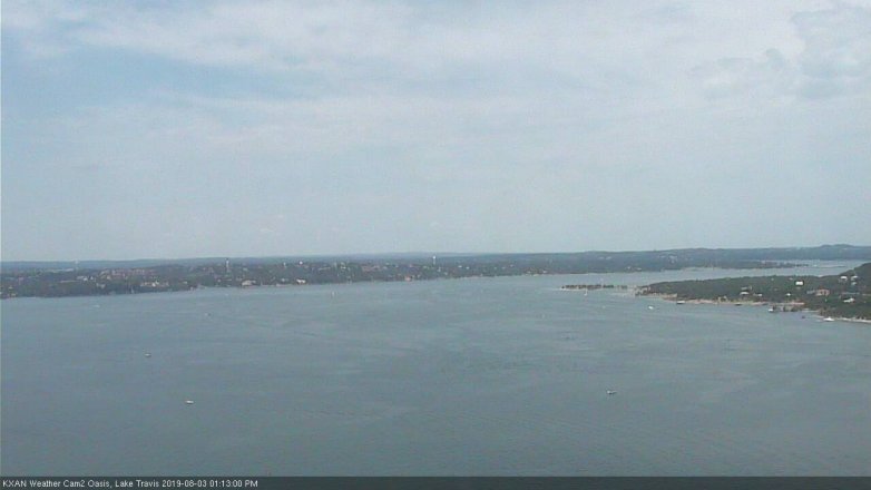 Lake Travis webcam, August 3, 2019 12:15 PM CT