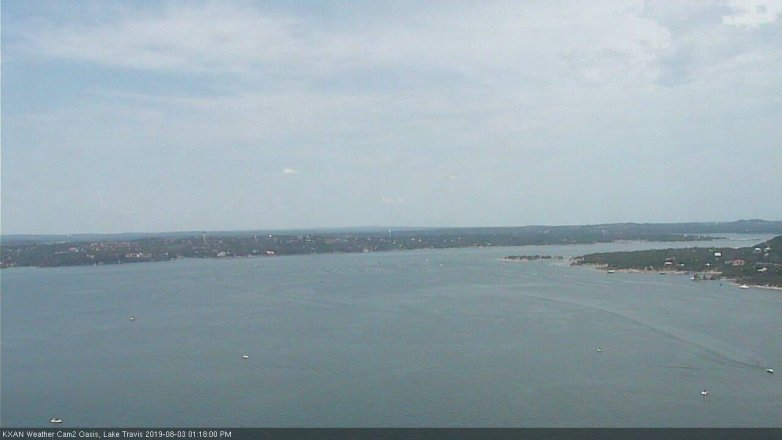 Lake Travis webcam, August 3, 2019 12:20 PM CT