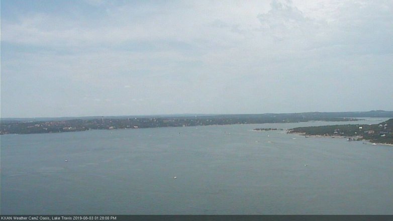 Lake Travis webcam, August 3, 2019 12:30 PM CT