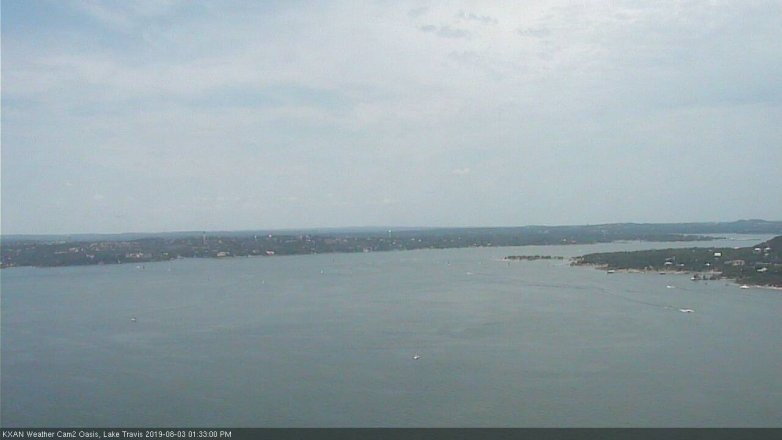 Lake Travis webcam, August 3, 2019 12:35 PM CT