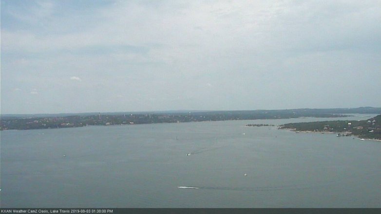 Lake Travis webcam, August 3, 2019 12:40 PM CT