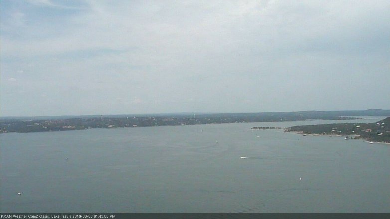 Lake Travis webcam, August 3, 2019 12:45 PM CT