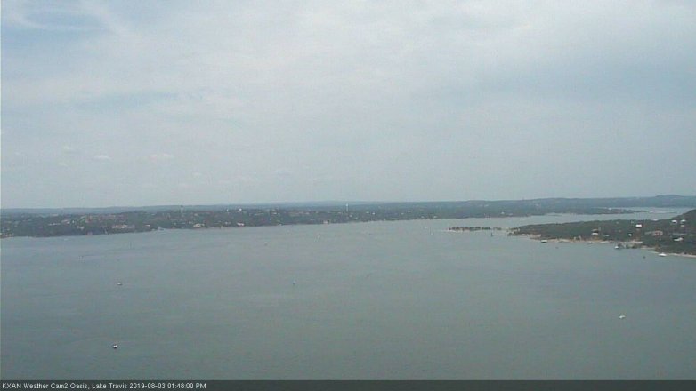 Lake Travis webcam, August 3, 2019 12:50 PM CT