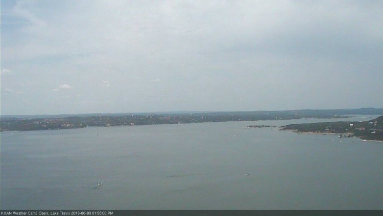 Lake Travis webcam, August 3, 2019 12:55 PM CT