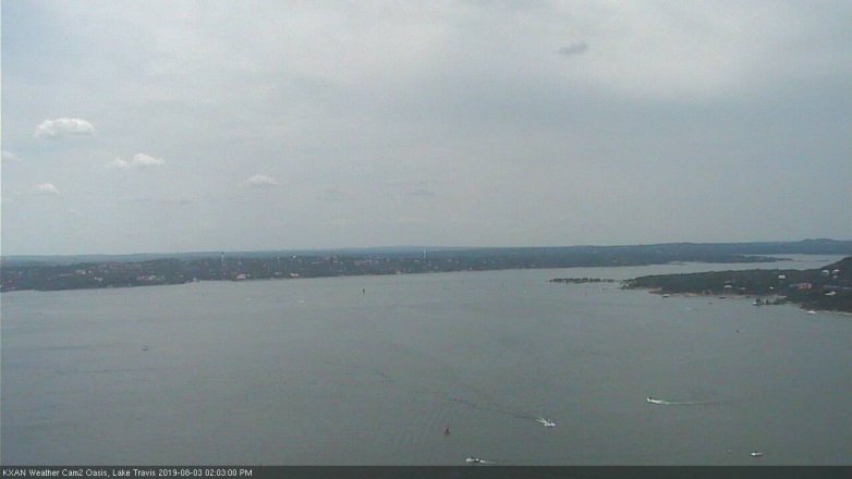 Lake Travis webcam, August 3, 2019 1:05 PM CT