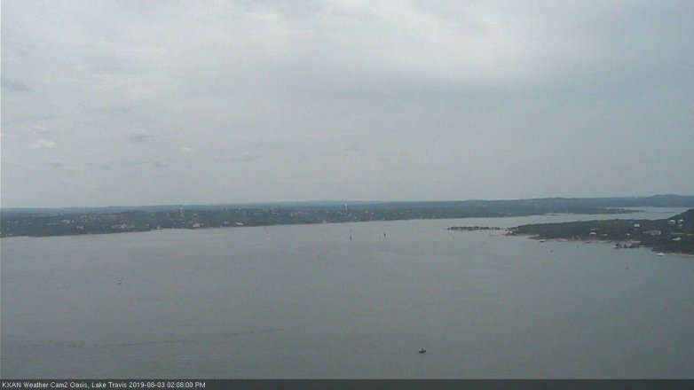 Lake Travis webcam, August 3, 2019 1:10 PM CT