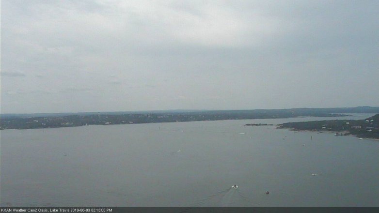 Lake Travis webcam, August 3, 2019 1:15 PM CT